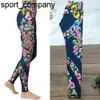 Floret Workout Leggings Mujer Stretchy Sportswear Clothes High Waist Legging 2021 Woman Dark Blue Casual Pants