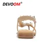 Czech Style Fashion Womens Sandals Flat Rhinestone Ladies Shoes Peep Toe Quality Sexy Bohemian Big Size