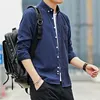メンズカジュアルシャツメンズ3XLシャツの男秋冬韓国バージョン