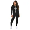 Women Letter Printed Tracksuits Two Pieces Outfits Designer Clothes 2022 Long Sleeve Sweater Pants With Pocket Ladies Jogger Sets