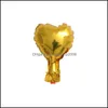 Evento suministros de fiesta festiva Jard￭n Home5 pulgadas Globes met￡licos Valent￭n D￭a de regalos Decoraci￳n de bodas Mini Little Foil Love Heart Balloons