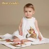 Bear Leader Girls Dress Spring Style Brand Princess Dresses European and American Style Flowers Printing Children Clothing 210708