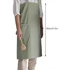 Aprons Cooking Apron Japanese Style Simple Korean Cotton Line Work Kitchen Flower Shop Anti-dirty For Women Lady WF928
