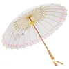 Lange handgreep houten vrouwen Chinese stijl paraplu kersenbloesems oude dans decoratieve 210721