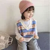 Koreański wiosenne sweterskie kamizelki dziewczęta dzianiny i jesień P4364 210622