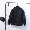 Ly Varey Lin höst faux läder lösa jackor kvinnor pu moto dragkedja turndown krage överrock kvinnlig gata ytterkläder 210526