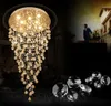 Długi kryształowy żyrandol do salonu Schody Lobby Nowoczesne Kreatywne Oświetlenie Kryte Duża Lampa LED Luksusowy Wystrój Domowy Luster