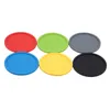 Silicone Black Bebida Coasters Conjunto de 8 antiderrapante redondo macio e durável fácil de limpar multicolor 210817