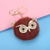 Cadeaux de fête Mignon Chat Boule De Fourrure Porte-clés Filles Étoile Sac À Main De Voiture Ornements Accessoires Paillettes Grands Yeux Hibou Pendentif Porte-clés LLD10331