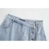 夏のショートパンツのスカートの女性デニムハイウエストストリートウェアフロントボタンジーンズ210421