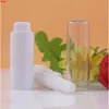 10 pcs olho creme caneta garrafa airless bomba garrafas branco tubo de vácuo smear massagem cabeça mini amostra recipiente 5ml 10ml vazio qty