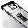 Kickstand Dual Color Clear Matte Cell Phone Cases pour iPhone 7 8 Plus XR XS 11 12 Pro Max 13 Mini Sam S21 FE Note 20 Ultra A32 A52 A72 4G 5G Antichoc Transparent Couvertures Arrières