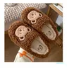 Pantofole Cute Ins Fashion Home Cotton Female Cartoon Indoor Warm Plush Shoes Fluffy Woman