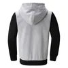 Men's Vests Winter Coat Casual Loose Color Matching Single-breasted Baseball Uniform Hooded Jacket For Men