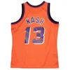 Erkek Kadın Gençlik Steve Nash 1996-97 Swingman Jersey Orange/Mor Dikiş Basketbol Forması XS-6XL