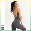 Femmes Gym vêtements sans couture Yoga ensembles sans manches dos sangle croix ensemble avec rembourré sport collants barboteuses Fitness combinaisons tenue