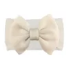 Big 5.5INCH Puff Bows Nylon Headband för Baby Girls Knotbow Nylon Turban Headband Barn Barn Hårtillbehör