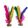 3 pcs / pack foot sports game Original chinês Jianzi Kick Featherball Chutando Shuttlecocks Badminton 20cm / 7.9inch