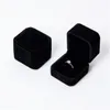 Velvet Jewelry Gift Boxes Gifts Wrap Square Design Rings Display Show Case Weddings Party Couple Jewelrys Packaging Box For Ring Earrings 55*50*45MM