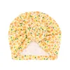 Bonnet de nuit imprimé nœud torsadé indien pour enfants filles, Turban, couvre-chef, Bonnet de nuit, chapeau de couchage, enveloppe de tête, couverture de soins capillaires