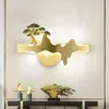 Wall Lamp All Copper Chinese Style Living Room Led Lamps TV Background Lights Bedside Corridor Aisle Light For Bedroom