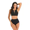 Plus Size Bikini Women Print Swimwear Sport Style Swimsuit Shorts Biquini High Waist Tankini Crop Top Bathing Suit Mujer Beach 210702