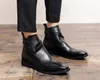 Handmade Men Ankle High Suede Leather Boots Dress Formal Buckle Design Fashion Shoes Style Winte Boot