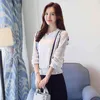 arrive lace blouses female long sleeves spring round collar shirt office lady clothing fashion slim bottoming D268 30 210521