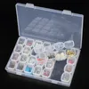 2021 28st Powder Paillette Rhinestone Nail Storage Box Väska Plastbehållare Nail Art Tillbehör