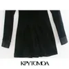Women Fashion Black Velvet Fitted Mini Shirt Dress Vintage V Neck Long Sleeve Female Dresses Vestidos Mujer 210416