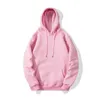 Moda homens rosa hoodies hip hop streetwear casual moletom moletom moletom sólido cor sólida espessa espessa algemas rosadas y0816