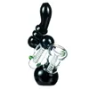 Bubblers Oil Burner를위한 Black Blue Hookah Inline Percolator Glass Bubbler Hand Pipe DAB 흡연 봉 액세서리