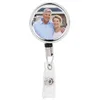 Newsublimation lege verpleegster badge party gunst plastic DIY kantoor werkkaart hangende gesp kan worden geroteerd CCB8296