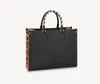 ONTHEGO Designer Luxe Handtassen Portemonnees Totes Tas Vrouwen Tote Merk Brief Embossing Hoge Kwaliteit Echt Lederen Schoudertassen