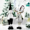 Grande bambola di alce in piedi con luci Regalo di Natale per bambini Bambola di alce di Natale Renna Navidad Ornamenti Decorazioni per la casa di Natale 211104