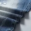 Pantalon Corto Hombre Denim Shorts Knä längd Jeans Mens Summer Casual Shorts Jean Men X0621
