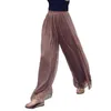 2019 chiffon zomer vrouwen broek hoge taille wijd-been broek slanke mode vrouwelijke broek casual vrouwen broek straatwear Q0801