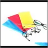 Pouches, Bags Packaging & Display Drop Delivery 2021 Colorful Sunglasses Pouch Microfiber Dust Waterproof Sunglass Bag Portable Dstring Eyegl