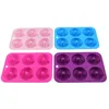 NewNewBaking Moulds Silicone Donut Mote 6 Gridmattor Non-stick Pastry EWB6136