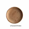 Wooden Round Shape Dinner Plates Mini Pastry Dish Eco-friendly Fruit Dishes Hotel Kitchen Decoration Tableware Plate BH5045 WLY