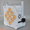 8in1 laddningsflygfodral 9 18W RGBWA UV Färg Batteridriven LED PAR LJUS 6IN1 Färg DJ LED Bröllopsbakgrund Washer White TP225S