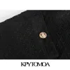 Kadınlar Moda ile Metal Düğmeler Tüvit Kırpılmış Yelek Kolsuz Elastik Hem Kadın Yelek Ceket Şık Tops 210420