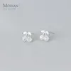 Rose Gold Color Cute Cherry Stud Earring for Women Echt 925 Sterling Silver Shining Clear CZ Ear Pin Fine Jewelry 210707