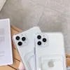 Kristal Yumuşak TPU Telefon Kılıfları Kart Yuvası Ile iPhone 14 Artı 13 Pro Max Mini 12 11 XR 8 Kamera Koruma Kapağı