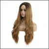 Sentetik Peruk Saç Ürünleri 26 inç Peruk 12 Renkler Simasyon İnsan Doğal Dalga Perruques De Cheveux Tomunları Perruques De Cheveux Homosers WIG-345 Bırak Teslimat 2021