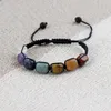 Beaded, Strands Selling Fashion Handmade Adjustable Irregular Square Seven Chakra Natural Stone Beads Bracelet
