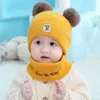 Inverno Bambino Cappelli Lavorati A Maglia Cappellini Caldi Di Natale Sciarpa Lavorata A Maglia Set Cappello Lavorato A Maglia All'uncinetto Per Bambino Inverno WarmKnitHats Accessori WLL-YFA2650