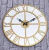 Reloj de pared de Metal con espejo Markakanvas, 50cm, decorativo, para sala de estar, relojes Vintage grandes, decoración del hogar