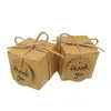 Gift Wrap Wedding candy box thank you Vintage kraft paper DIY creative pillow packaging box T2I52723