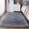 Carpets Modern Plush Soft Sheepskin Bedroom Girl Room Carpet Imitation Wool Long Hair Bedside Rug Pink Red White Living Fur